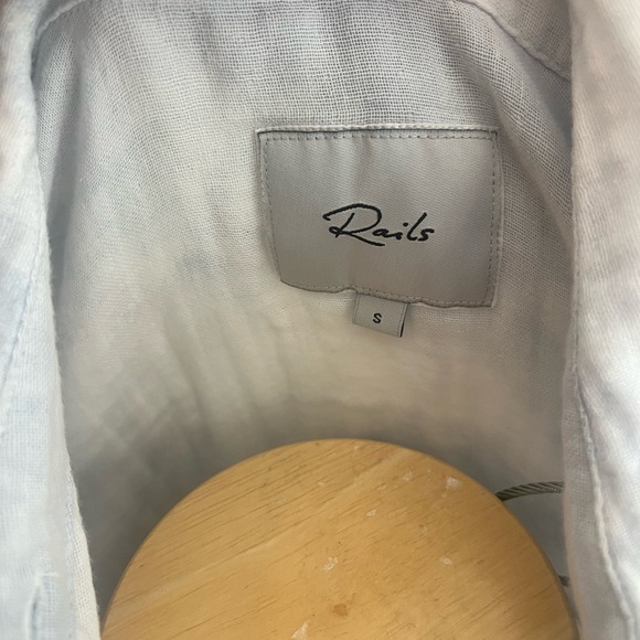 Rails Blue and White Tie-Dye Button Down 100% Cotton - Picture 9 of 9